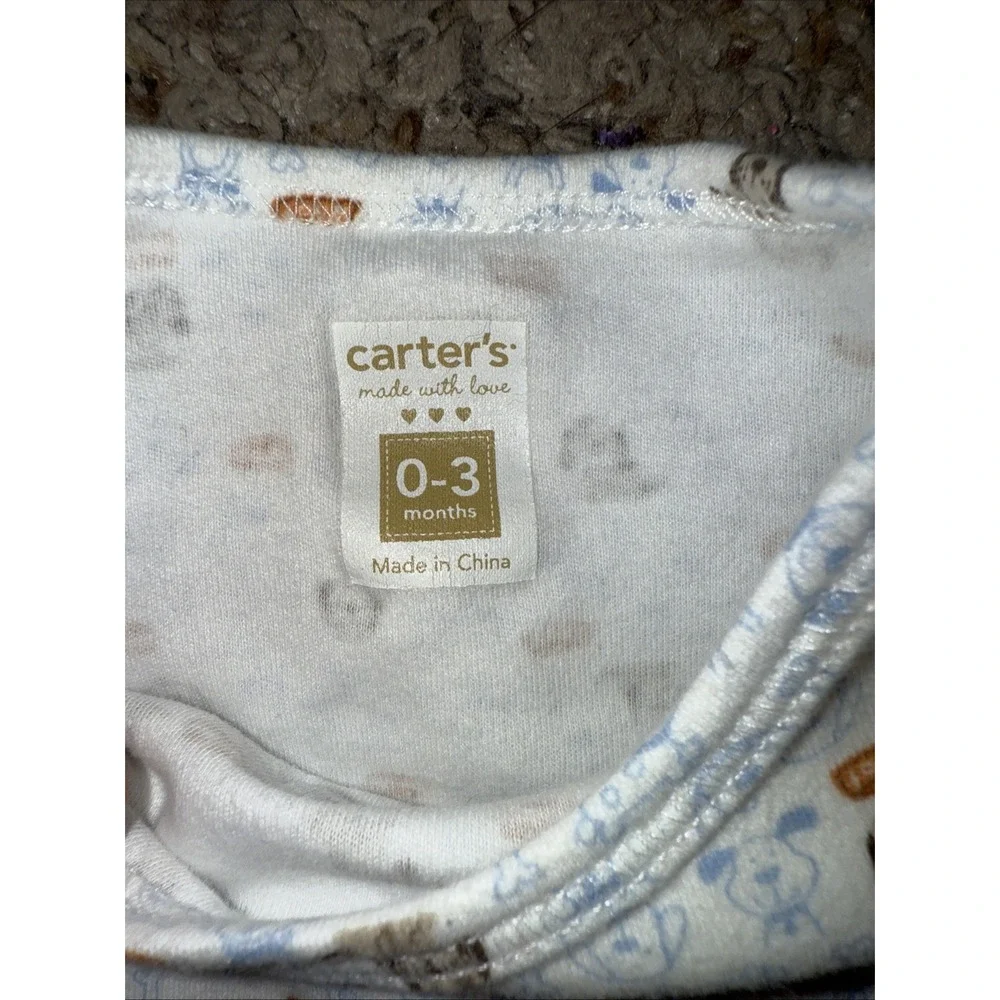 Baby Boy Girl Clothes New Carter's Classic Vintage 0-3 Month‎ Puppy Sleep Gown